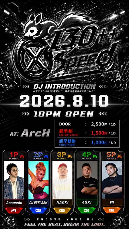 ゲイバー ゲイイベント ゲイクラブイベント 130++ X Speed