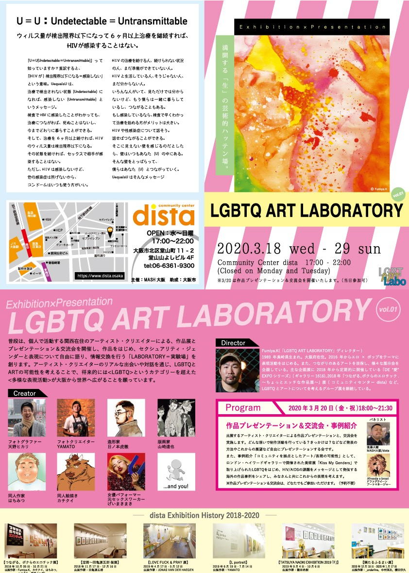 LGBTQ ART LABOLATORY① 『満開する「生」の芸術的ハッテン場。』