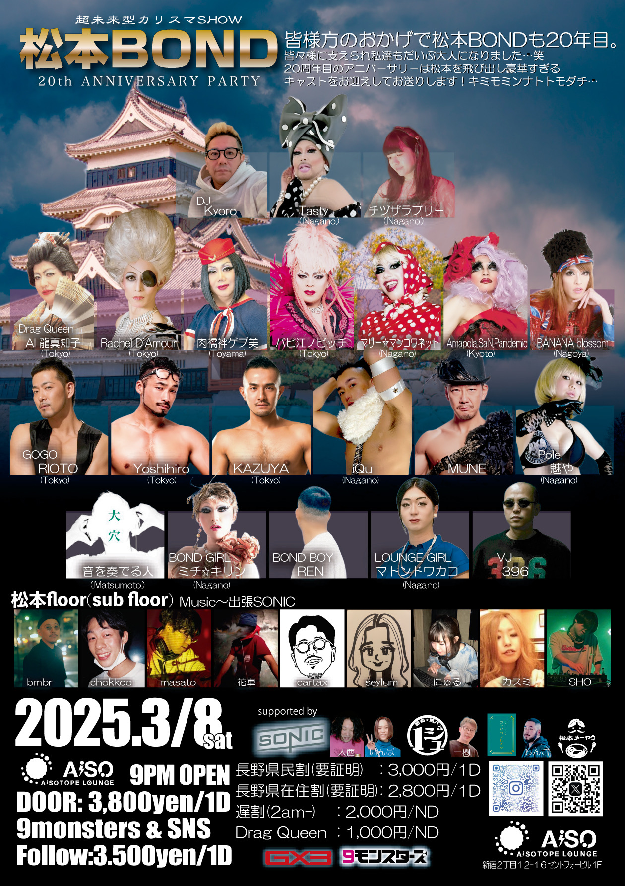松本BOND 20周年　ANNIVERSARY PARTY