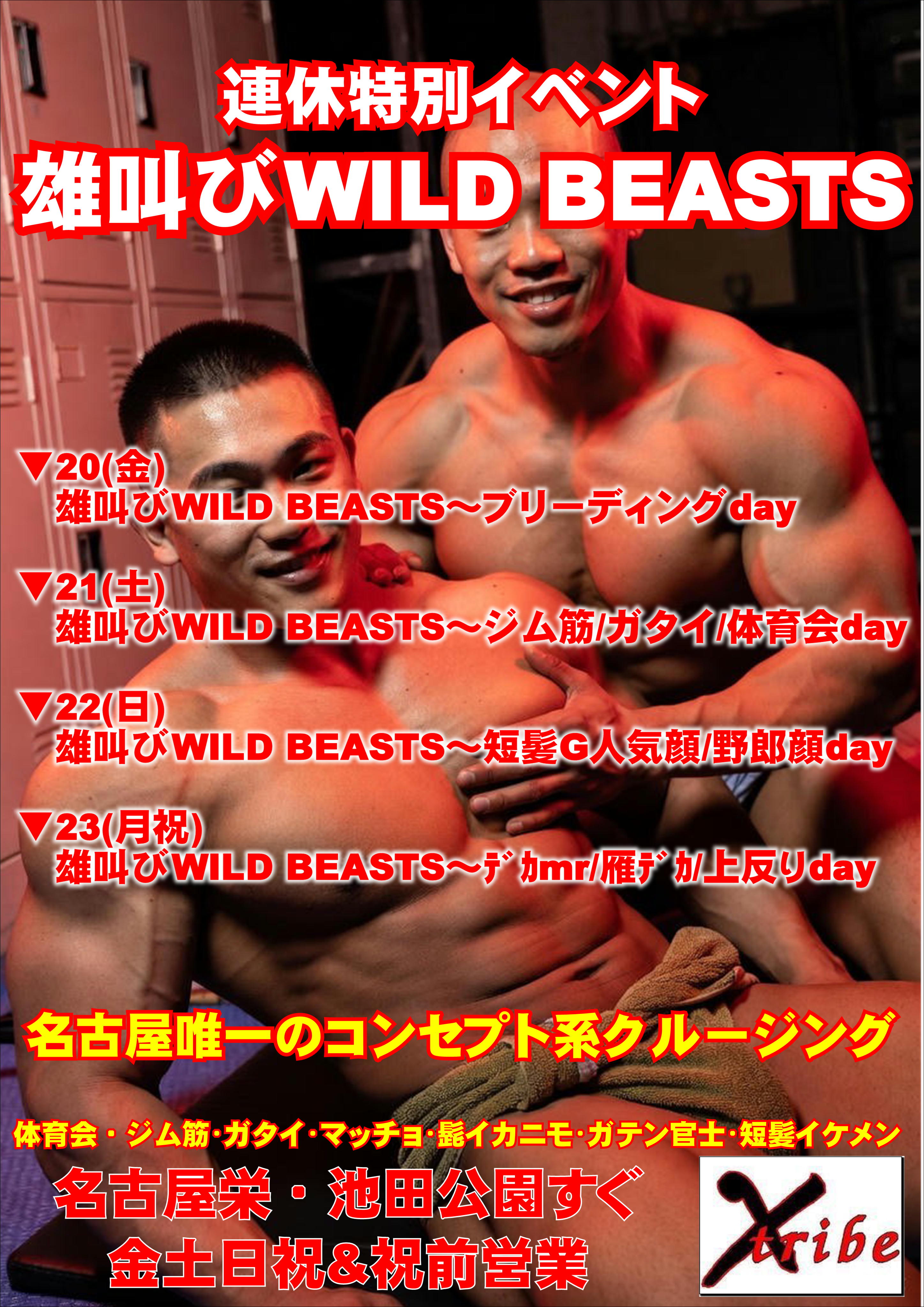 連休特別イベント・雄叫びWILD BEASTS