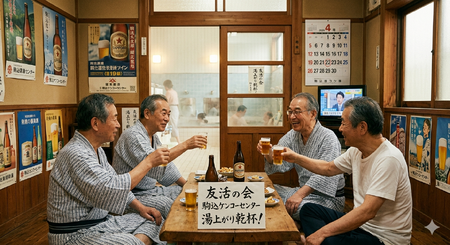 駒込で湯上がり乾杯!ゲイのシニア&ミドル向け・平日昼間のサウナ交流会(入館料込) 1408x768 2592.5kb