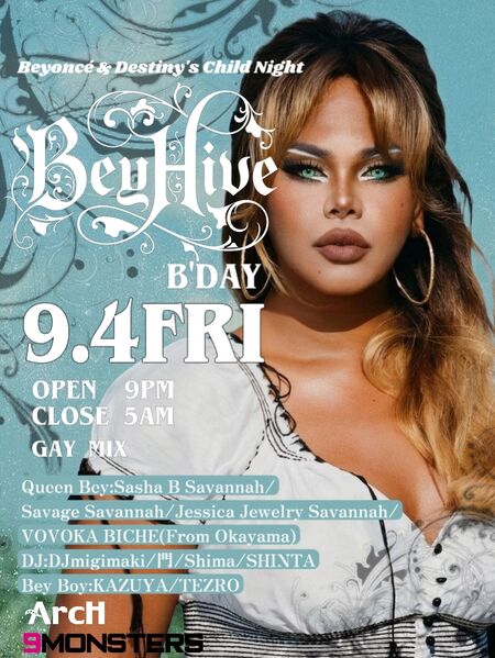 ゲイバー ゲイイベント ゲイクラブイベント BeyHive -B’DAY-